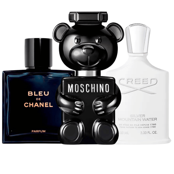 COMBO SPORT SEXY DE LUJO, CREED SILVER, BLEU CH, TOY BOY